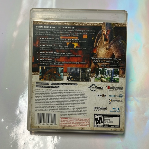 Tge elders scrolls 4 The Oblivion ps3 game - Picture 3 of 6